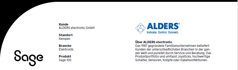Sage 100 im Elektronikhandel – Referenz ALDERS electronic GmbH
